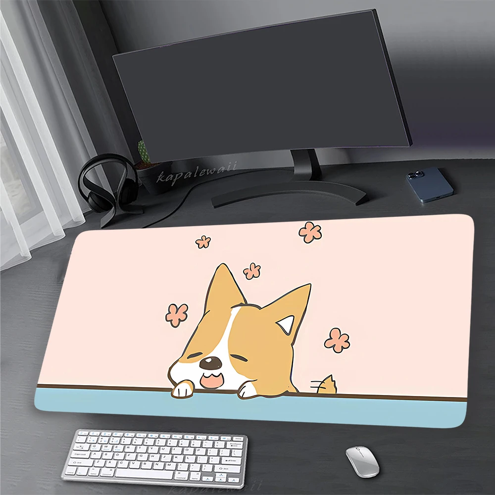 

Kawaii Cute Dog Mouse Pad Gamer Carpet Pc Mousepad HD Print Gaming Keyboard Mat XXL Mousepads Table Mat Desk Mats 900x400mm