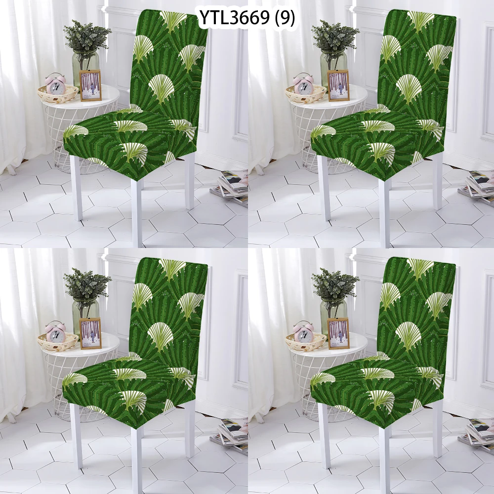 

Tropical Plants Hotel Seat Case Slipcovers Protector Decoration Chair Covers Washable Print Multifunctional Universal Printed