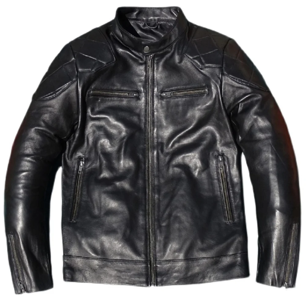 

Natural Soft Sheepskin 5XL Mans Jacket Genuine Leather Locomotive Mans Coat Bomber Men Suede Coat Outerwear jackets Streetwear