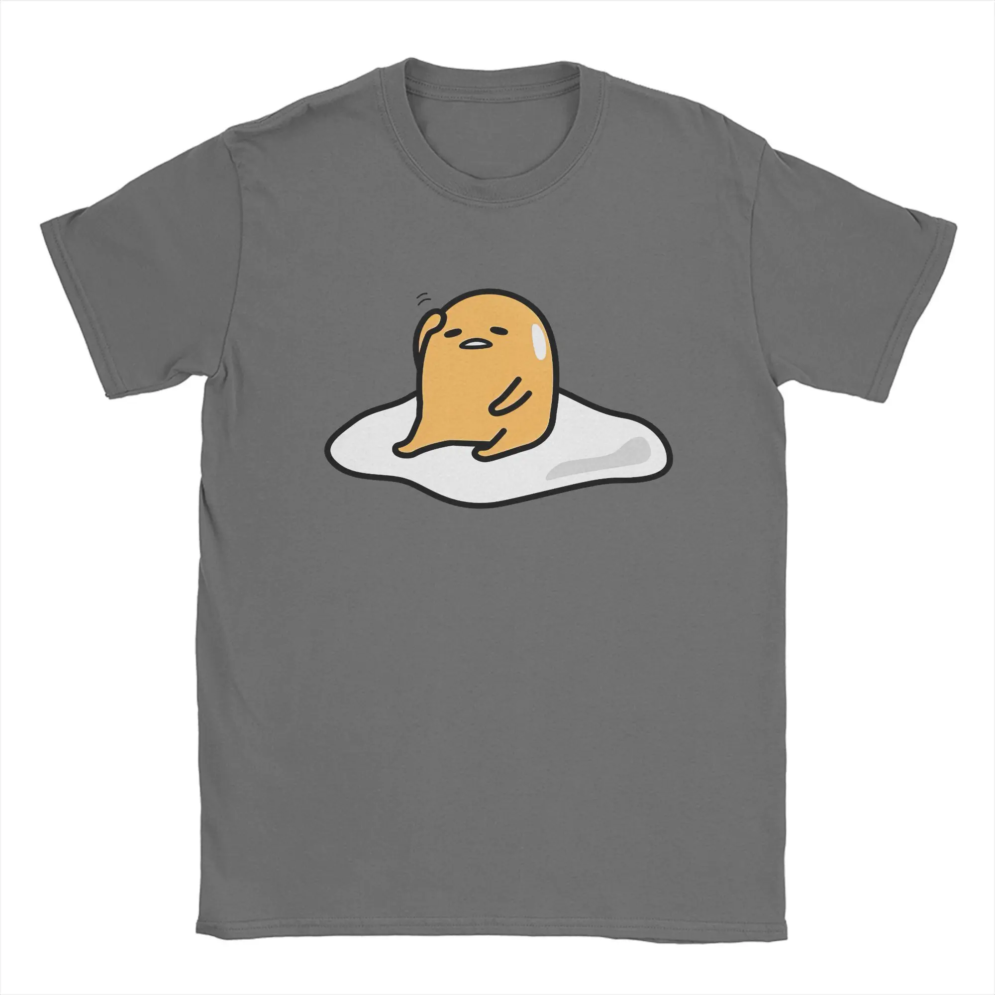Gudetama Wipe sweat T Shirts Men's Pure Cotton Funny T-Shirt Round Neck Tee Shirt Short Sleeve Clothing Unique