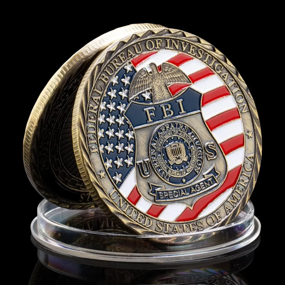 

Сувенирная позолоченная монета FBI Michael