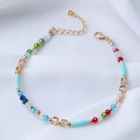 bead anklet foot chain crystal anklet bracelet women jewelry boho handmade