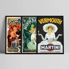 Винтажный стиль Vermouth Martini постер печать ретро настенная живопись холст печать напитков реклама картина бар украшение