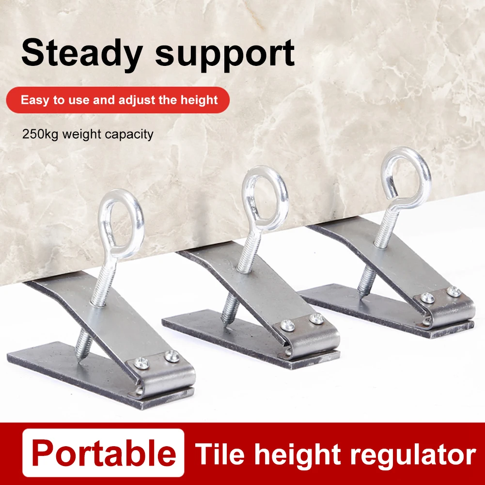 

2PCS Tile Height Regulator 1-5.5cm Durable Wall Ceramic Tile Locator 250KG Support Galvanized Steel Lifter Leveling Device
