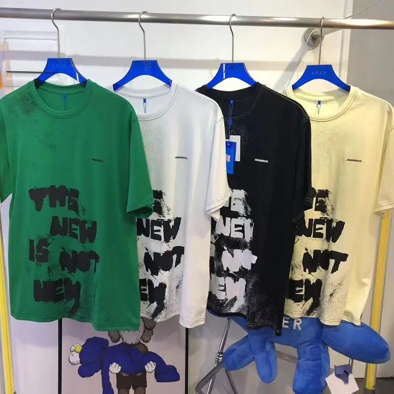 

Ader Error T-shirt Men Women 1:1 High Quality Splash Alphabet Letter Print T Shirt Adererror Tee Oversize Tops Short Sleeve