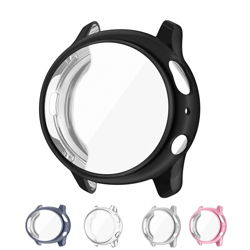 Case for Samsung Galaxy Watch Active 2 44mm 40mm Screen Protector with Film Soft Cover Case for Active 2 40mm 44mm Bumper Cover