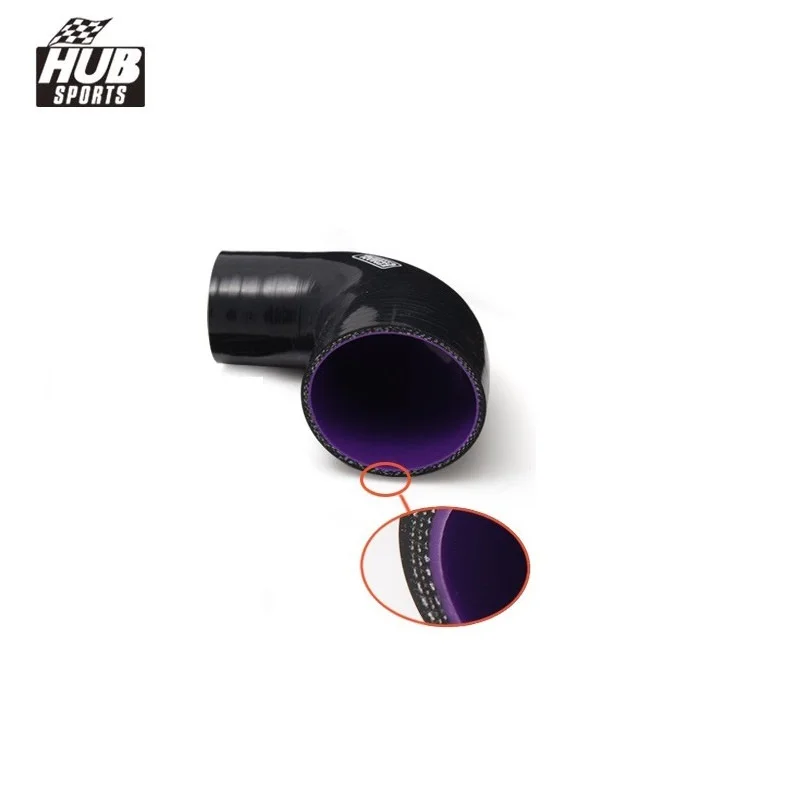 2 5-3 дюйма 63-76 мм стандартный соединитель 90 градусов 4-слойный черный для оснастки |