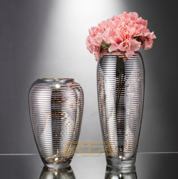 

German original 22K gilt edged urn type classical crystal glass vase flower arrangement hydroponic planter inter plate flower