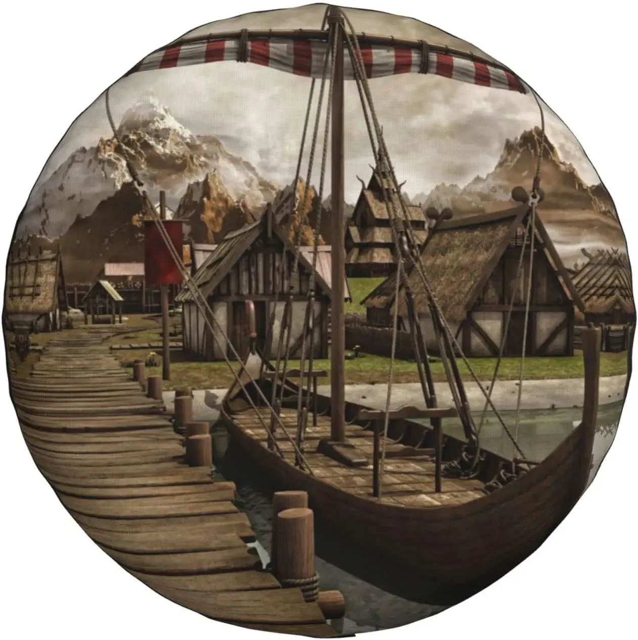 Старый лодка викингов автомобильный чехол для запасного колеса защита колес