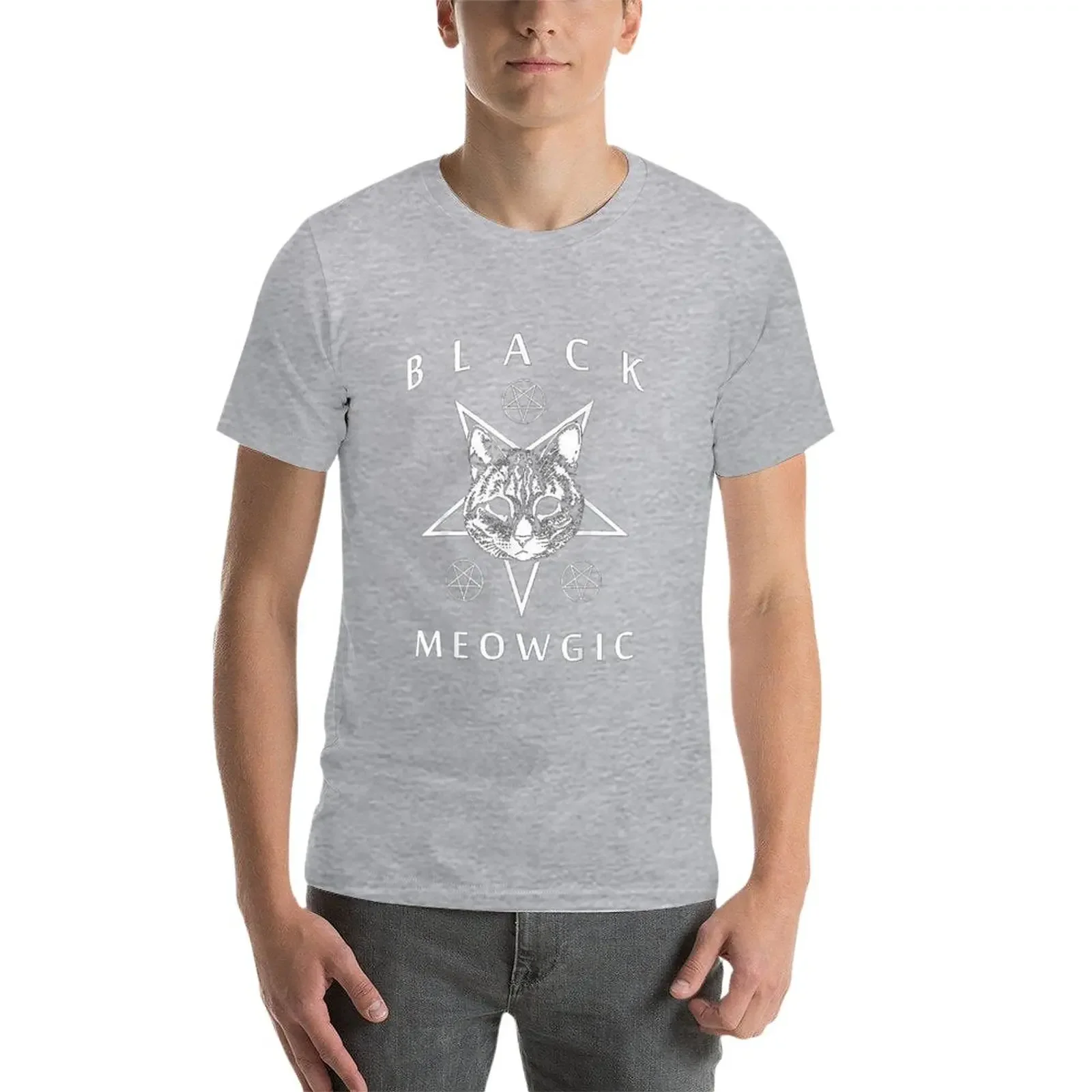Футболка Black Meowgic Cat Witchcraft хлопковая мужская