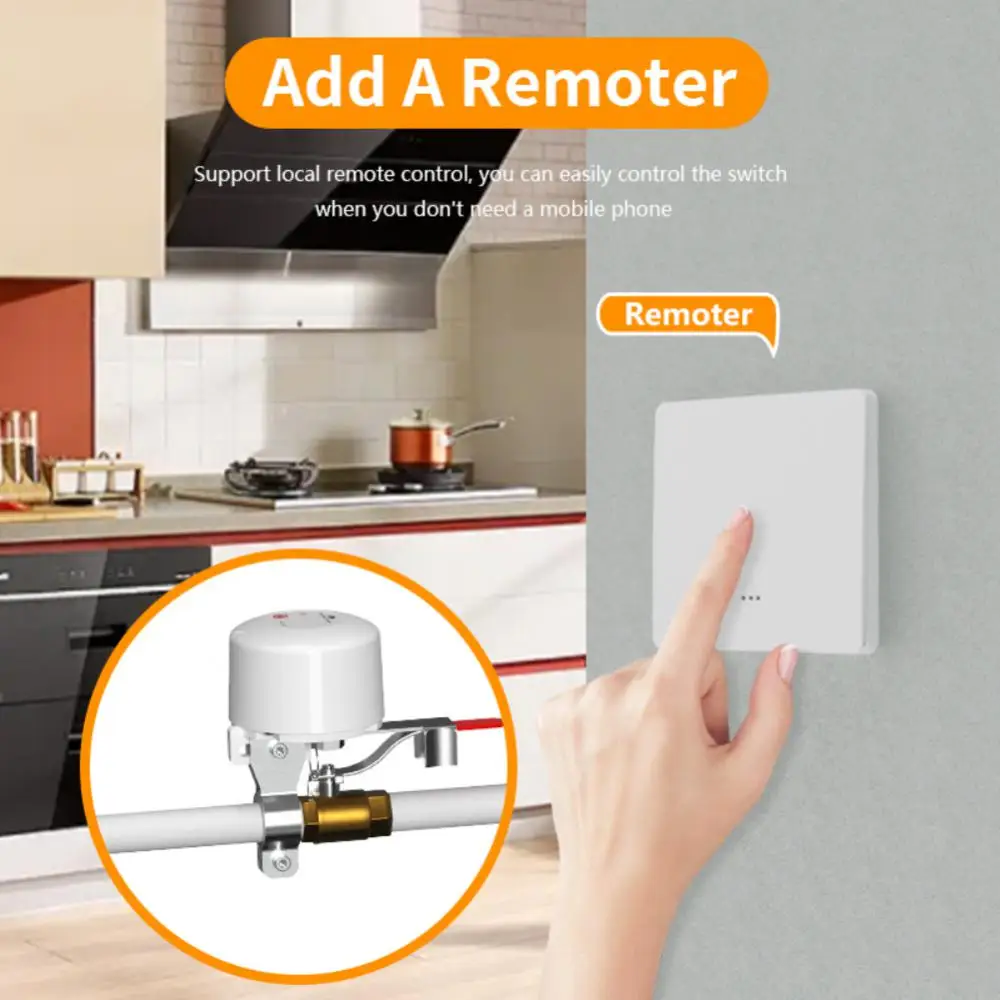 

Wifi-клапан для воды tuya, Wi-Fi-контроллер для газового клапана, управление через приложение, автоматическая работа с датчиком воды Alexa Smartthings, Яндекс Tuya Smart Life