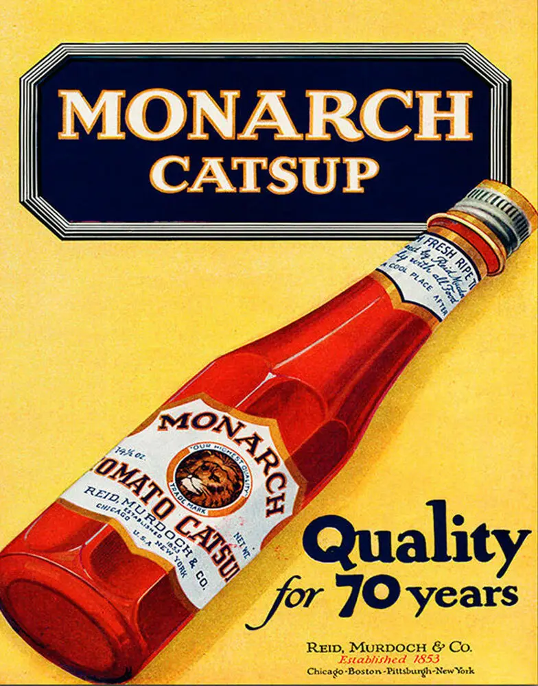 

MONARCH CATSUP KETCHUP SAUCE METAL TIN SIGN POSTER WALL PLAQUE