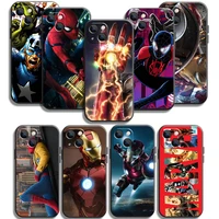 marvel spiderman phone cases for iphone 11 12 pro max 6s 7 8 plus xs max 12 13 mini x xr se 2020 back cover soft tpu coque