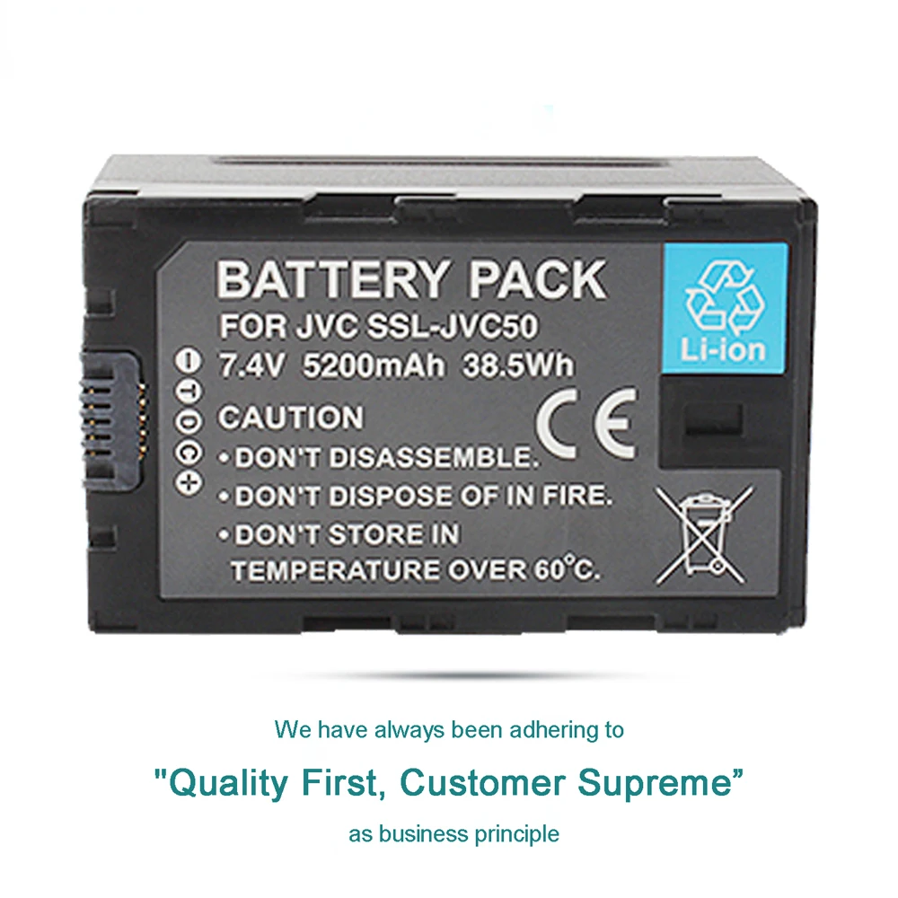 Аккумулятор SSL-JVC50 7 4 В 5200 мАч для JVC Jvc50 GY-HMQ10 GY-LS300 GY-HM200U GY-HM600EC GY-HM650