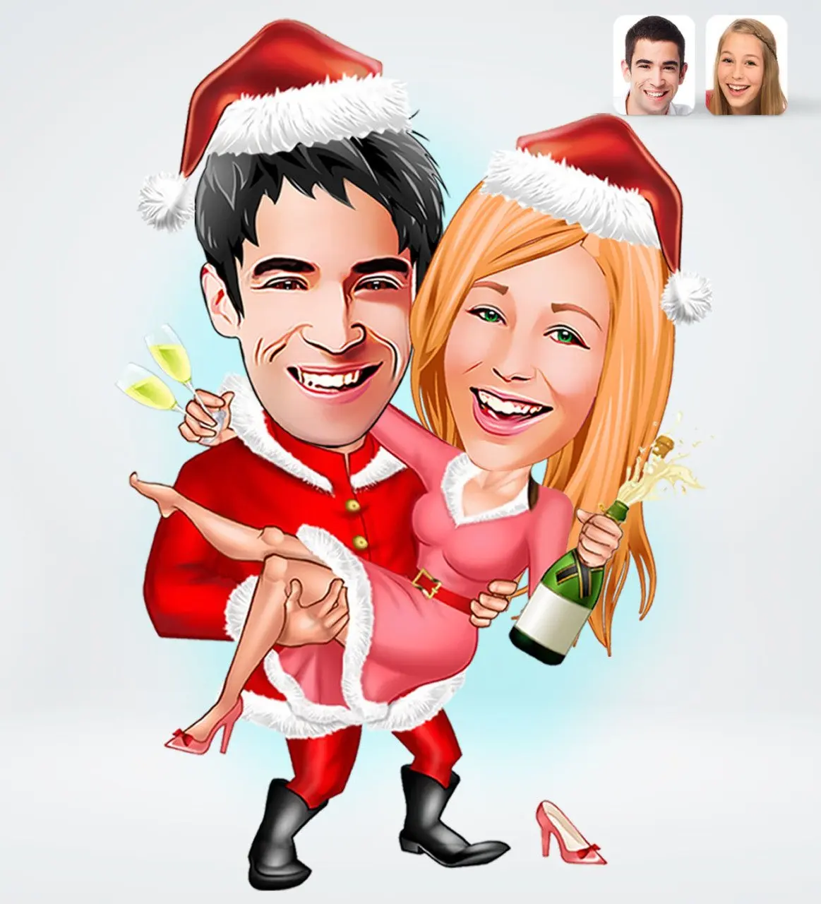 

Персонализированный дизайн на новый год, День Святого Валентина, цифровой карикатюр-2