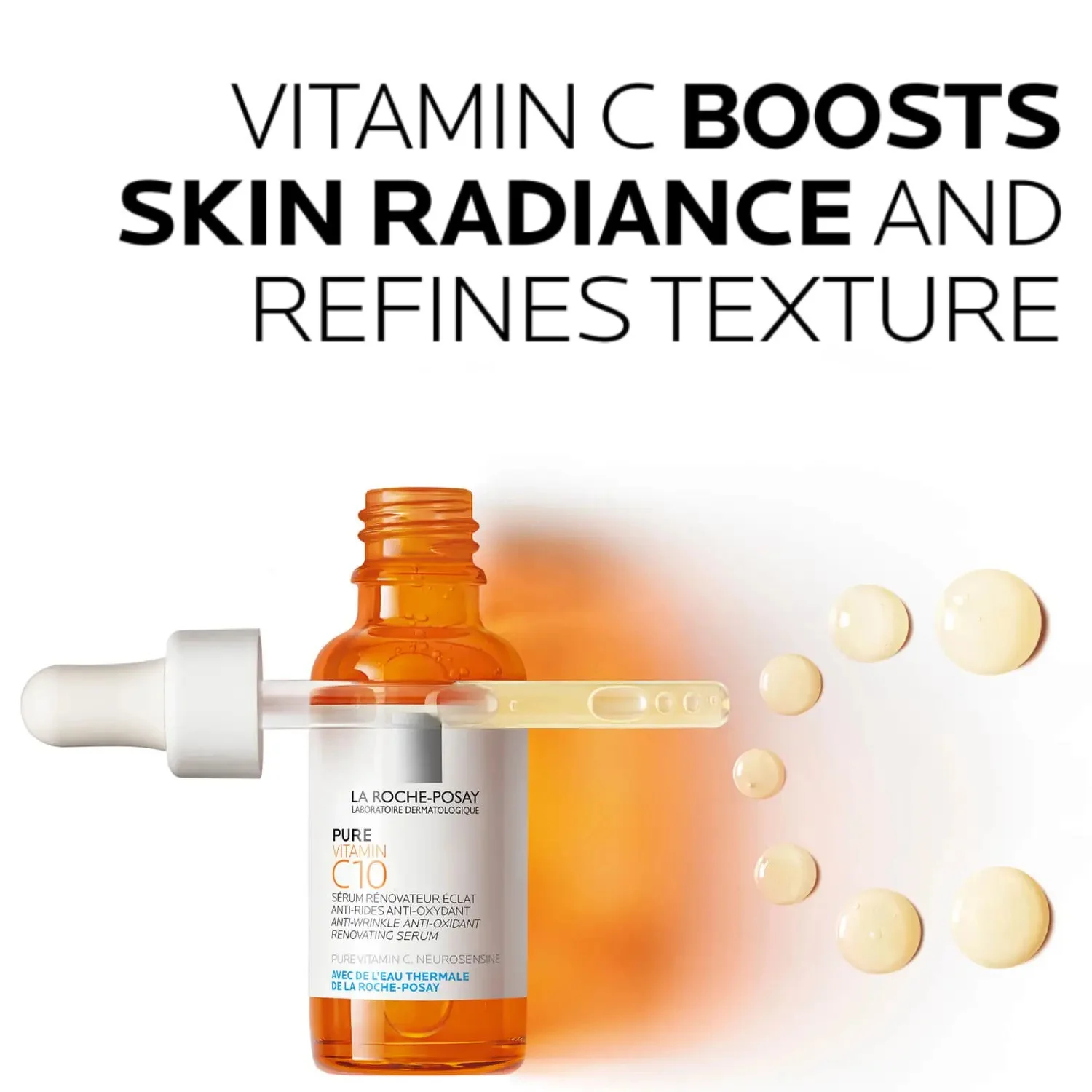 

La Roche-Posay Pure Vitamin C 10% Face Serum Brighten Smooth Skin With Salicylic Acid Anti-Aging Anti-Wrinkles Facial Serum 30ml