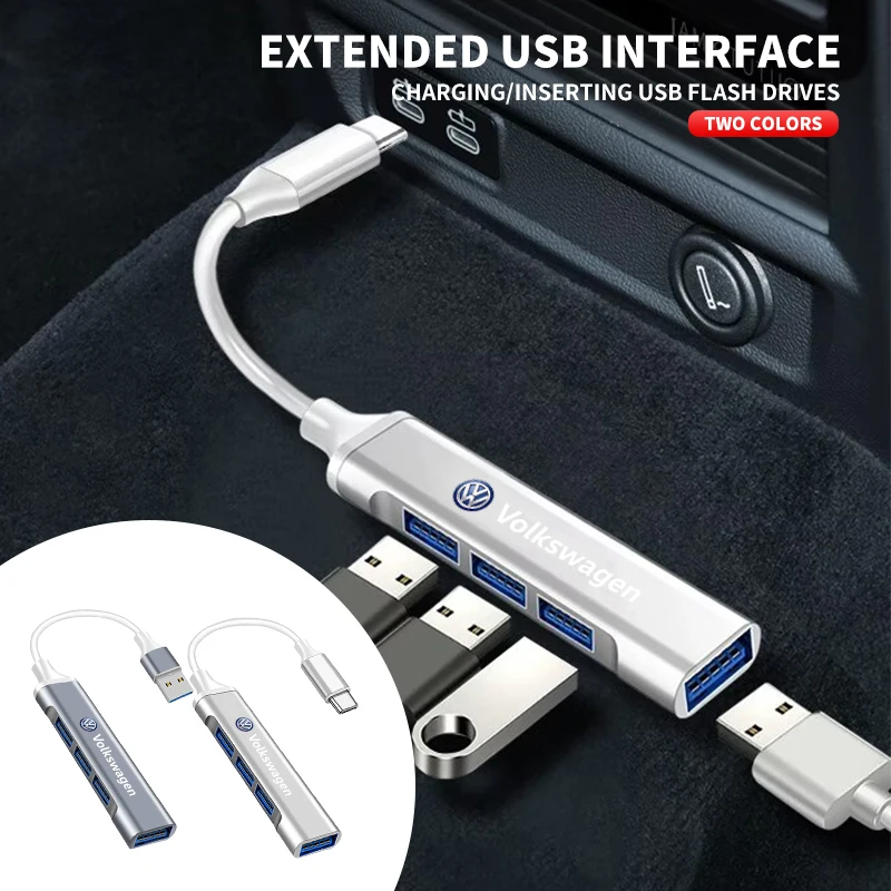 

Автомобильный USB-концентратор, разветвитель, док-станция, зарядное устройство типа C, аксессуары для интерьера для Volkswagen Mazda Opel Citroen LEXUS Dacia Tesla BMW