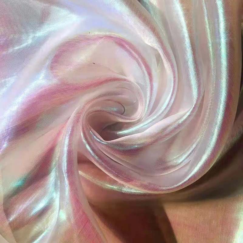 100x150 м сценическая одежда лазерная Тюлевая ткань цветная флуоресцентная пряжа