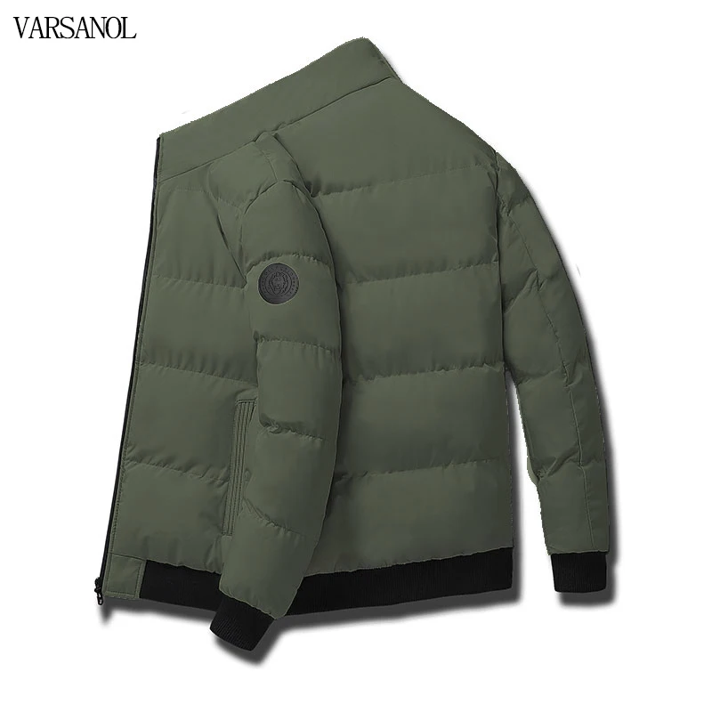 VARSANOL Men's Parka Jackets Winter Warm Windproof Thickened Jacket Coats Man Casual Loose Lion Head Top Men Clothing Oversized