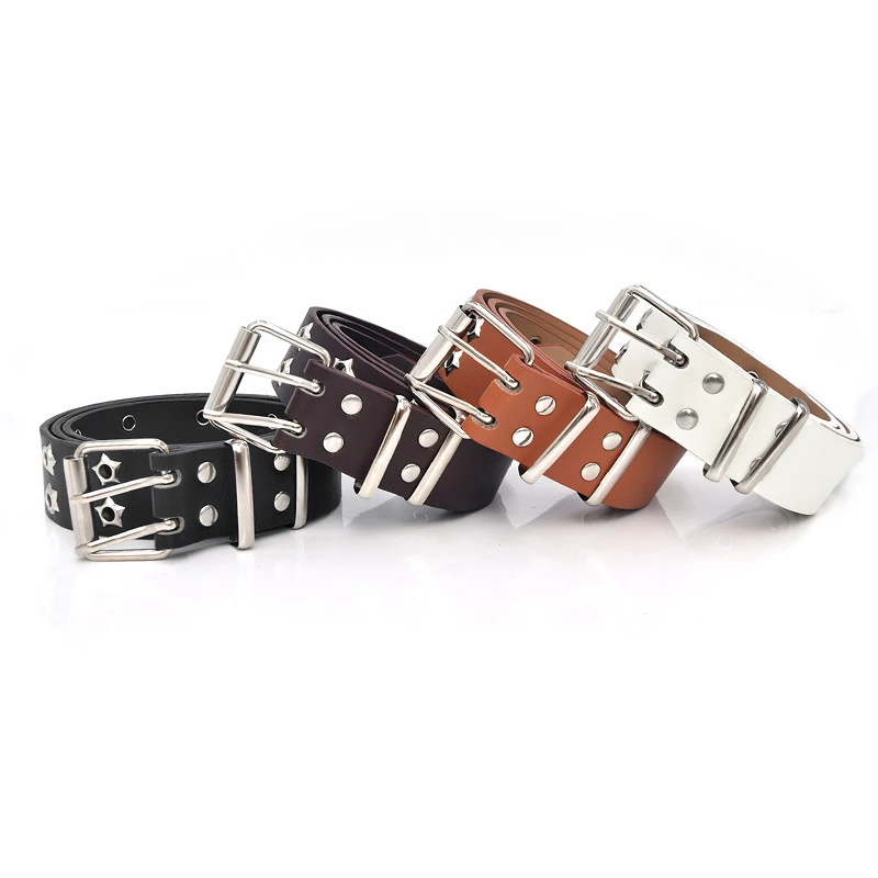 

Jeans Decorative Waistband Fashion Hollow Out PU leather Cummerbunds All-match Solid Color Adjustable Punk Waist Belt