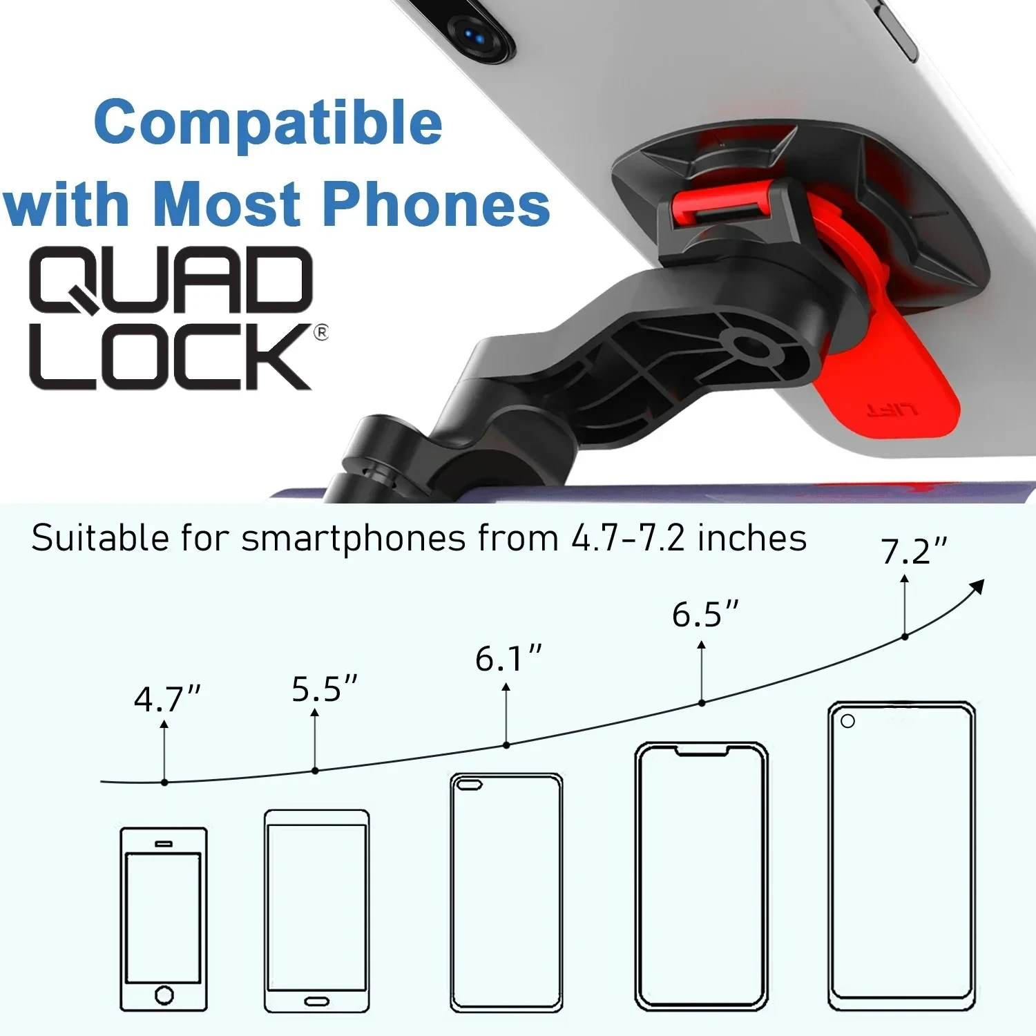 Фото Держатель для телефона на мотоцикл, регулируемая подставка, кронштейн для крепления на руль велосипеда, для iPhone 14, 13, 12, Samsung, Xiaomi, LG №4