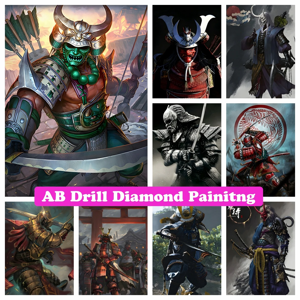 

Japan Samurai Bayonet 5D DIY AB Drills Diamond Painting Wall Art Cross Stitch Embroidery Picture Mosaic Bedroom Decor Gift