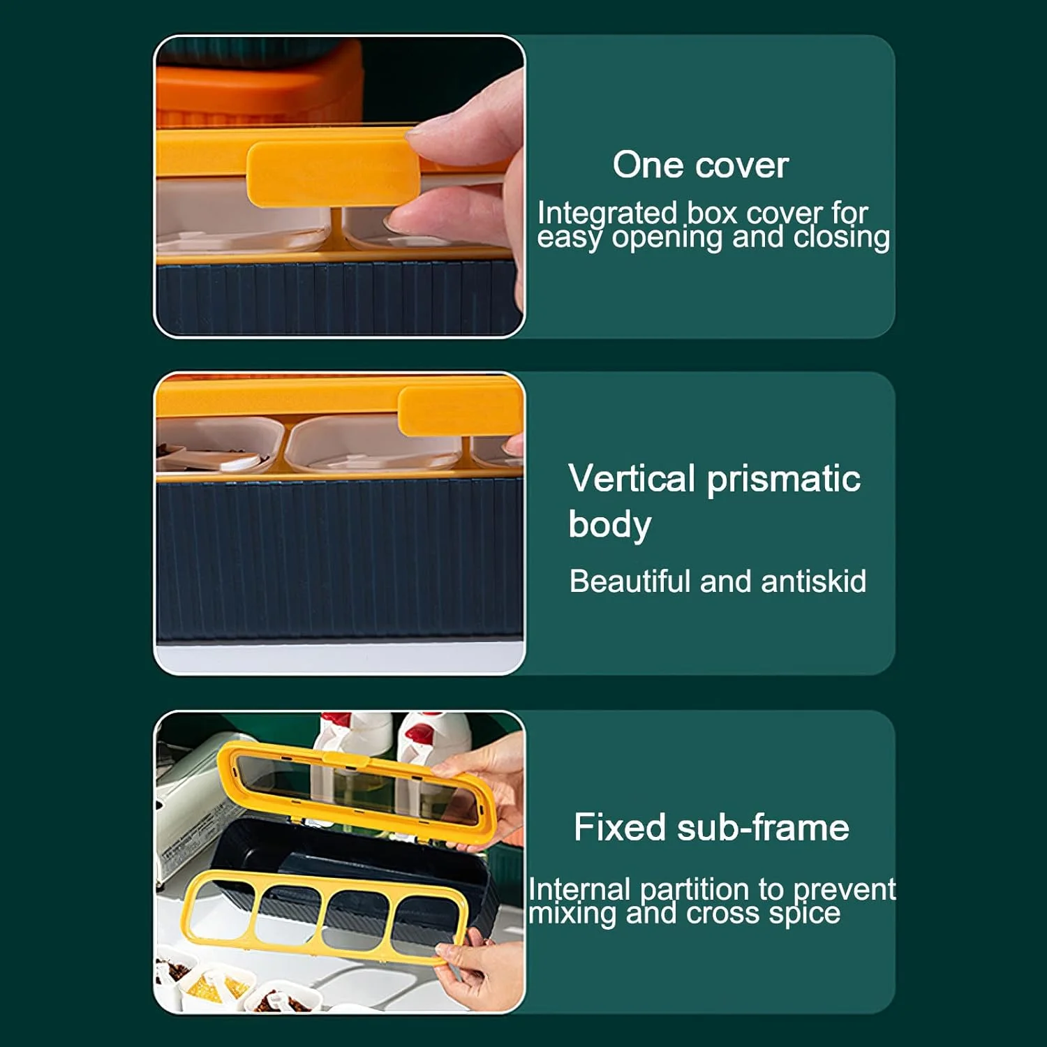 Контейнер для специй контейнер коробка с крышками и ложкой хранения соли сахара
