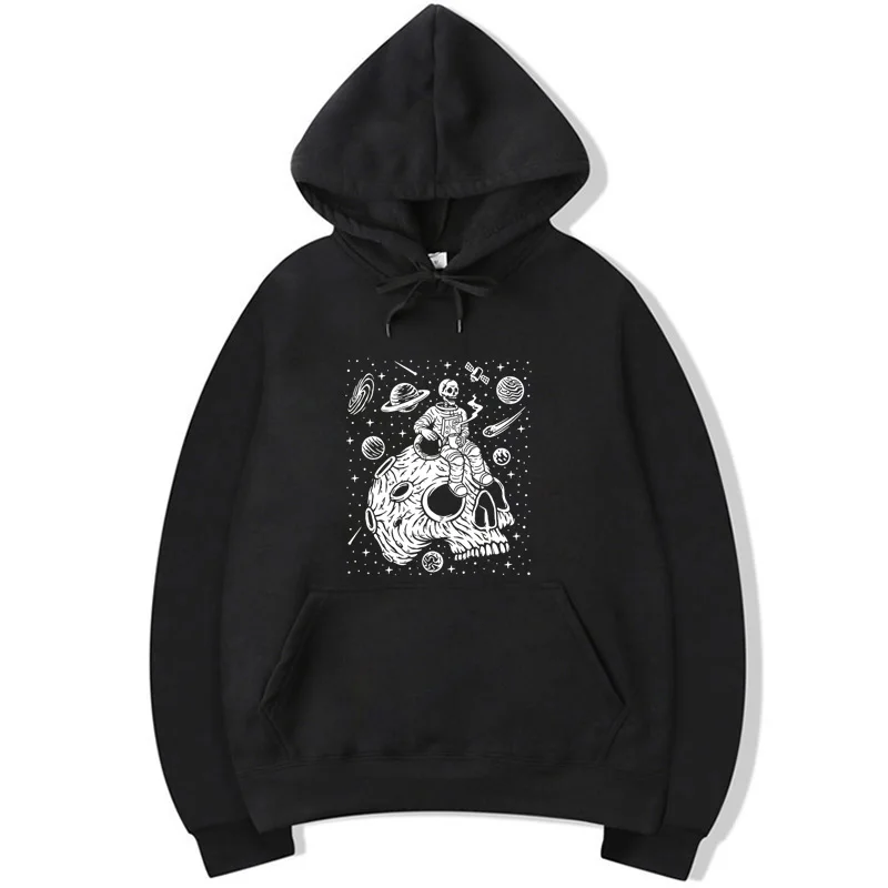 

XIN YI Fashion Brand Men Hoodies funny skull Printing Spring Autumn loose Male hip hop Hoodies tops man pullover men streetwear