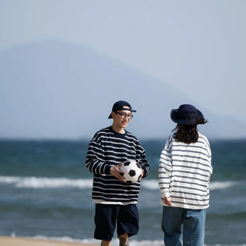 Японский Свободный свитшот для мужчин и женщин винтажная модная повседневная