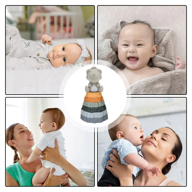 Силиконовые штабелируемые чашки динозавр вулкан игрушки обучающая