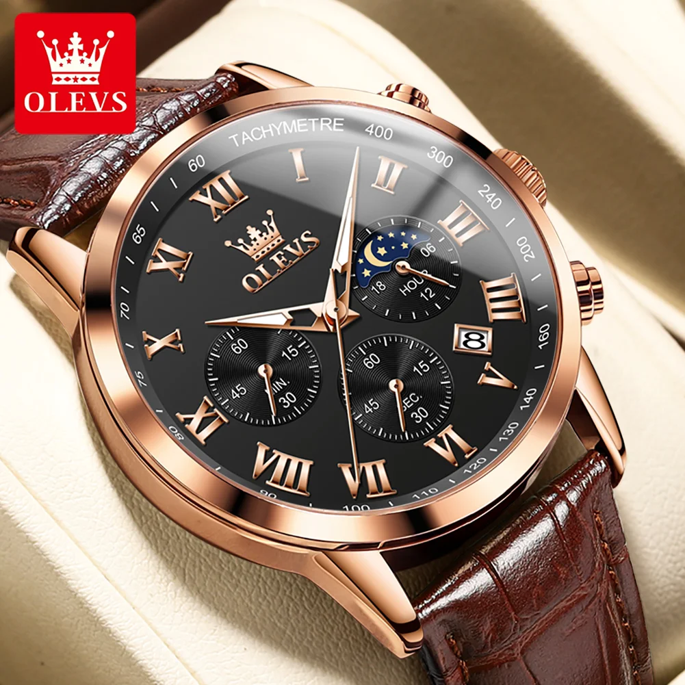 

2023 New OLEVS brand quartz multi-function electronic watch for men