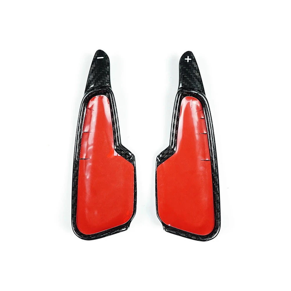 

Car Black Carbon Fiber Steering Wheel Paddle Shifter Extension Shift Fit for Chevrolet Corvette C8 2020-2022