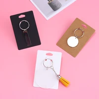 50pcs 3 sizes mixed black white brown jewelry display ring storage keychain cards holder packing for gift wholesale supply bulk