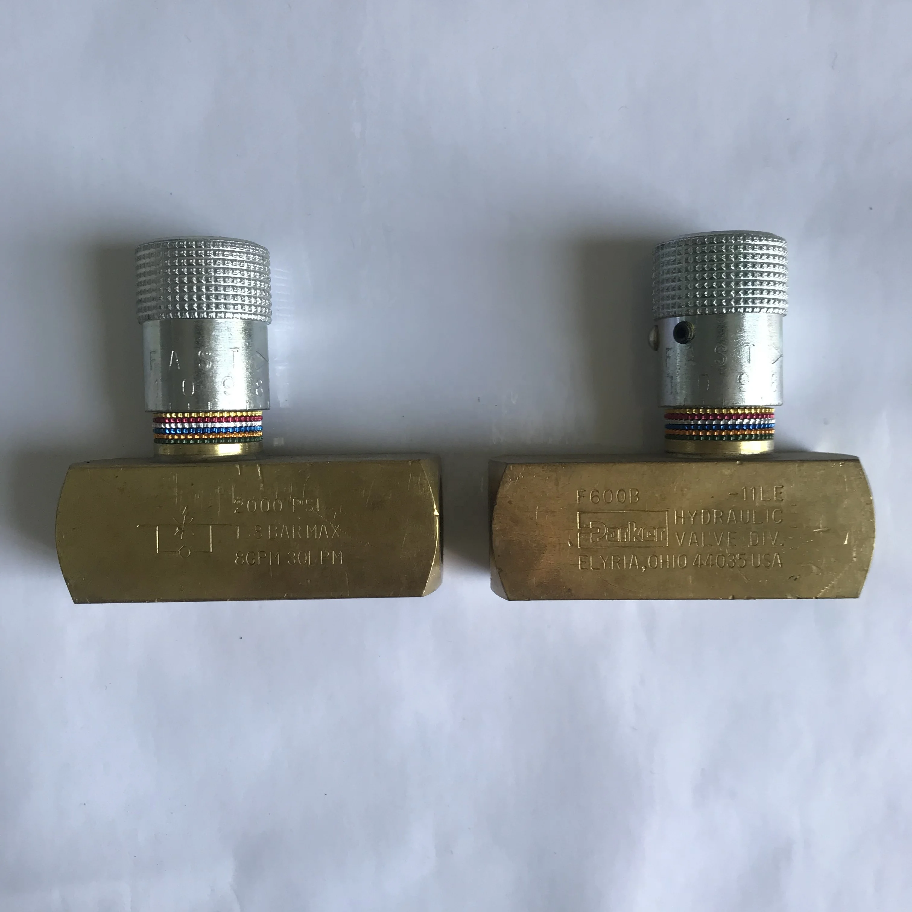 

Parker F600B hydraulic control pressure relief flow control valve