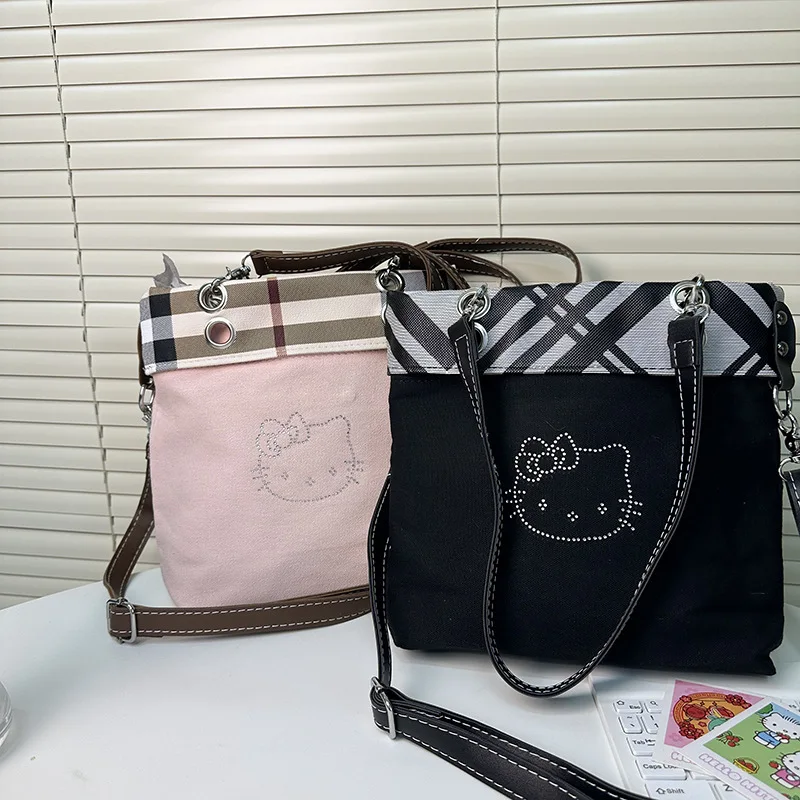 Hello Kitty Kawaii сумка через плечо модный двусторонний рюкзак Hot Diamond модная