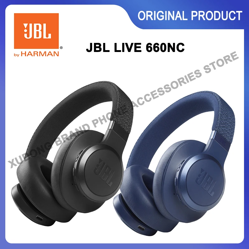 

Original JBL Live 660NC Wireless Bluetooth Over Ear Headphones LIVE660NC TWS Earphone Gaming Sport Headset With Mic