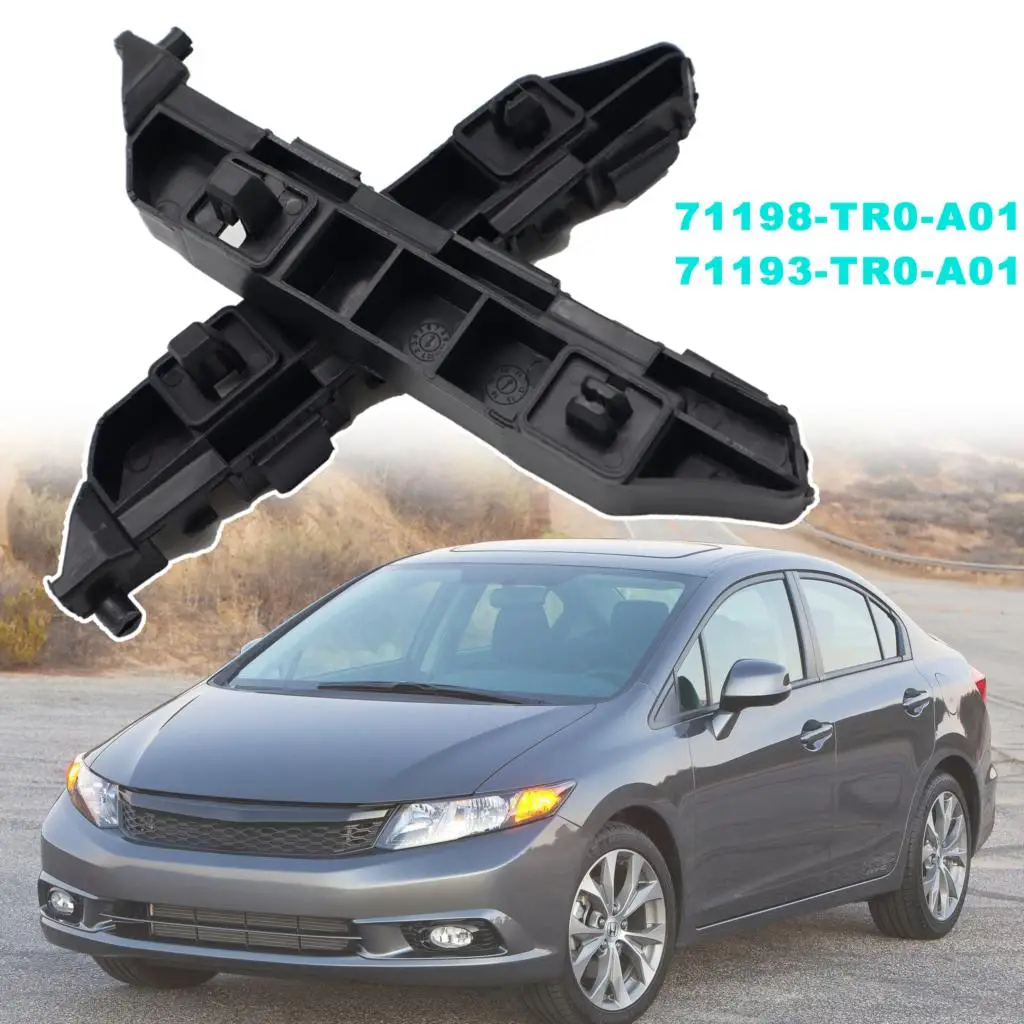 

For Honda CIVIC Sedan 2012 - 2015 Car Front Bumper Retainer Brackets Spacer Left Right Pair Side Beam Mount Support 71198TR0A01