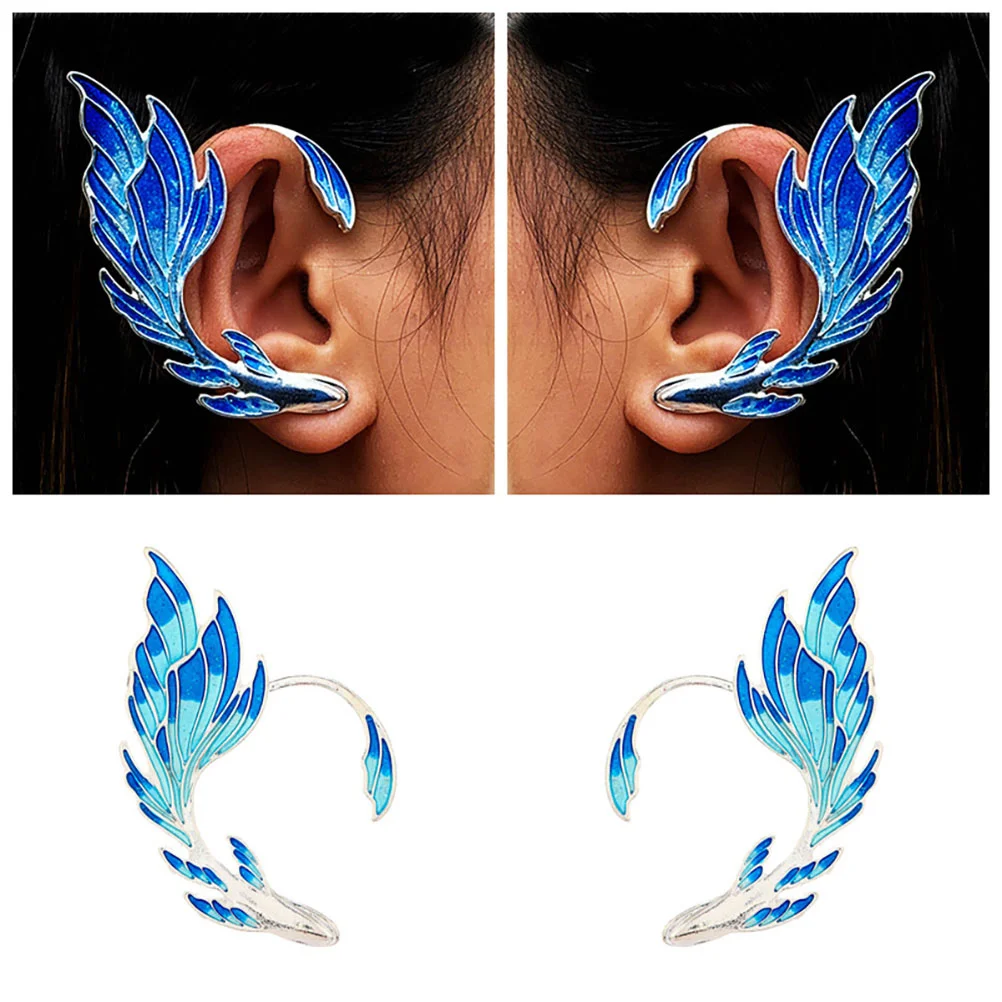 

2pcs Women Elf Ear Cuffs Non Clip On Ear Cuffs Clip Earring for Cosplay Party