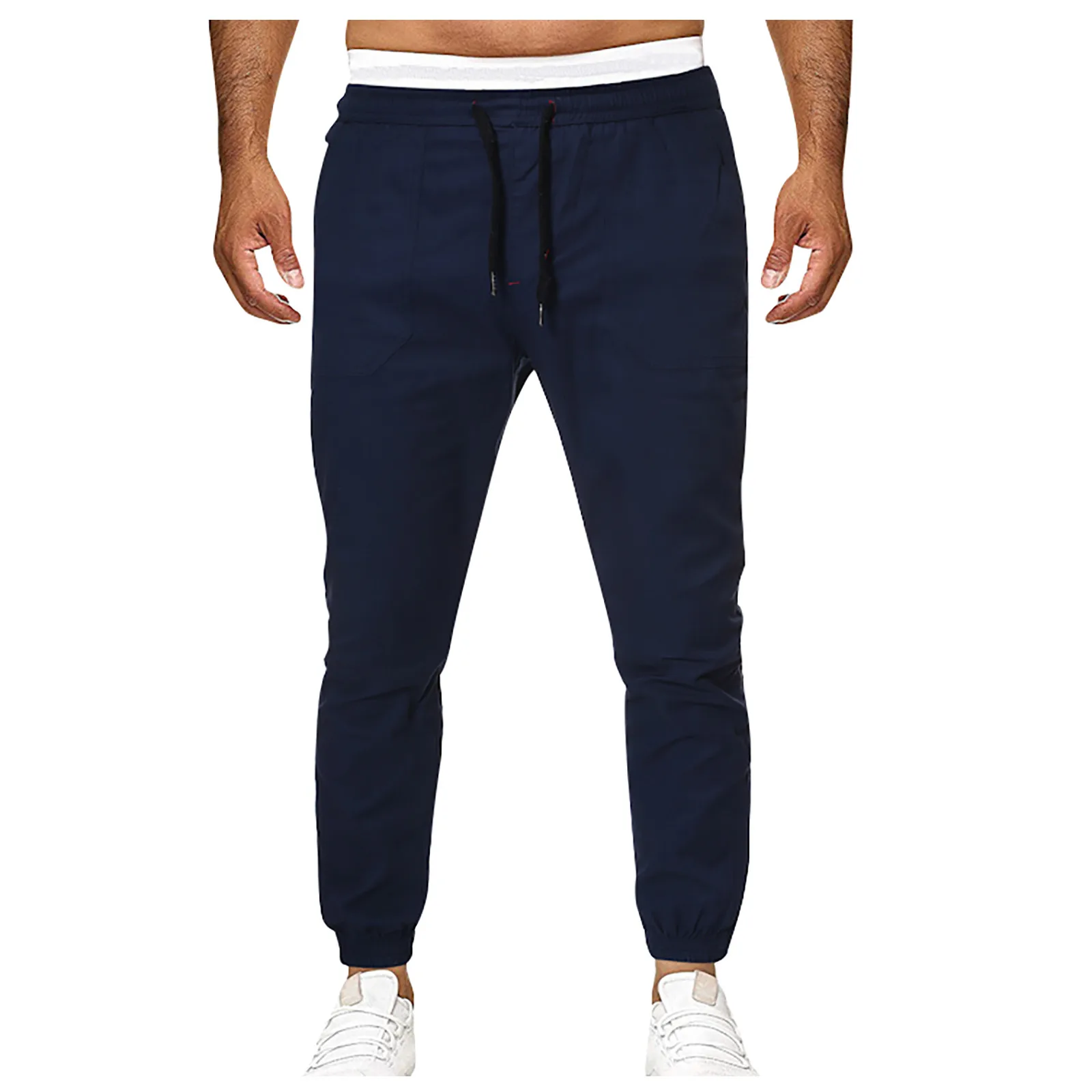 

Man Pant 2023 Autumn Winter New Fashion Temperament Korean Casual Simple Leggings Solid Color Drawstring Loose Sweatpants Men