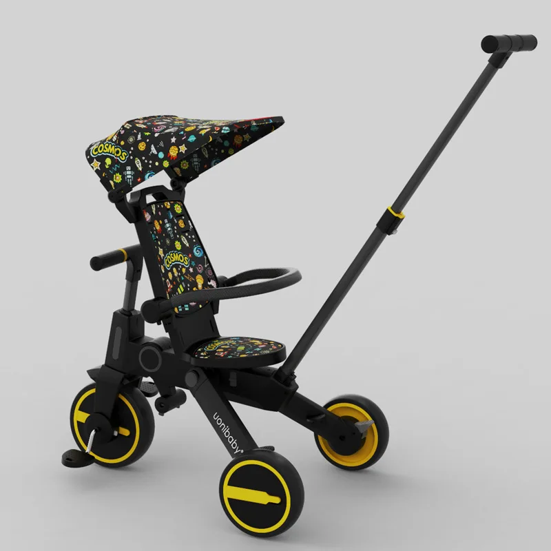 Uonibaby 7 Into 1 Compact Folding Tricycle For Kids Baby Ped