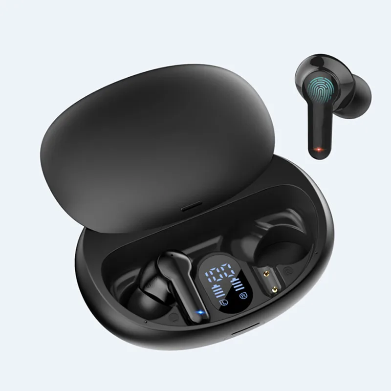 

Bluetooth Headphone V5.3 Wireless TWS Earphone Touch Control Earbuds 4 Microphones ENC HD Call Headset