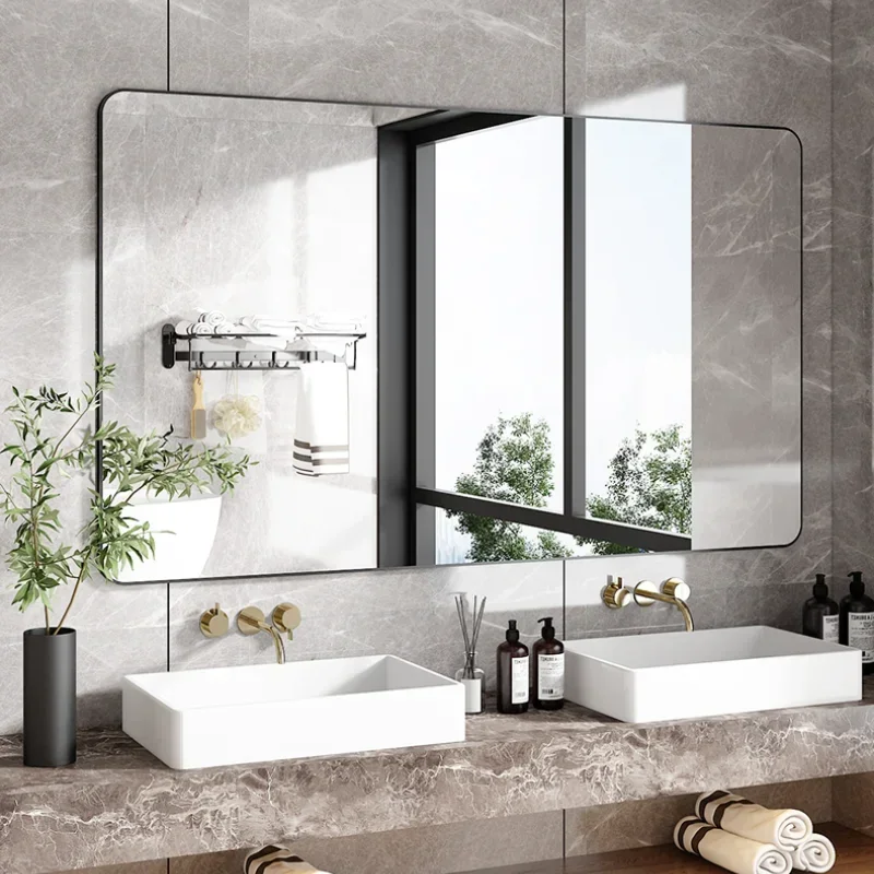 Зеркало в скандинавском стиле для душа с зеркальным покрытием и противотуманным