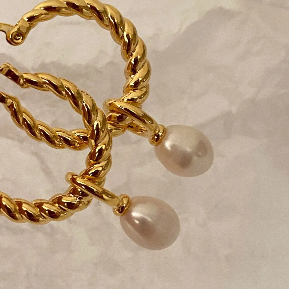 Висячие серьги с золотым жемчугом позолоченные жемчужины 18 карат висячие