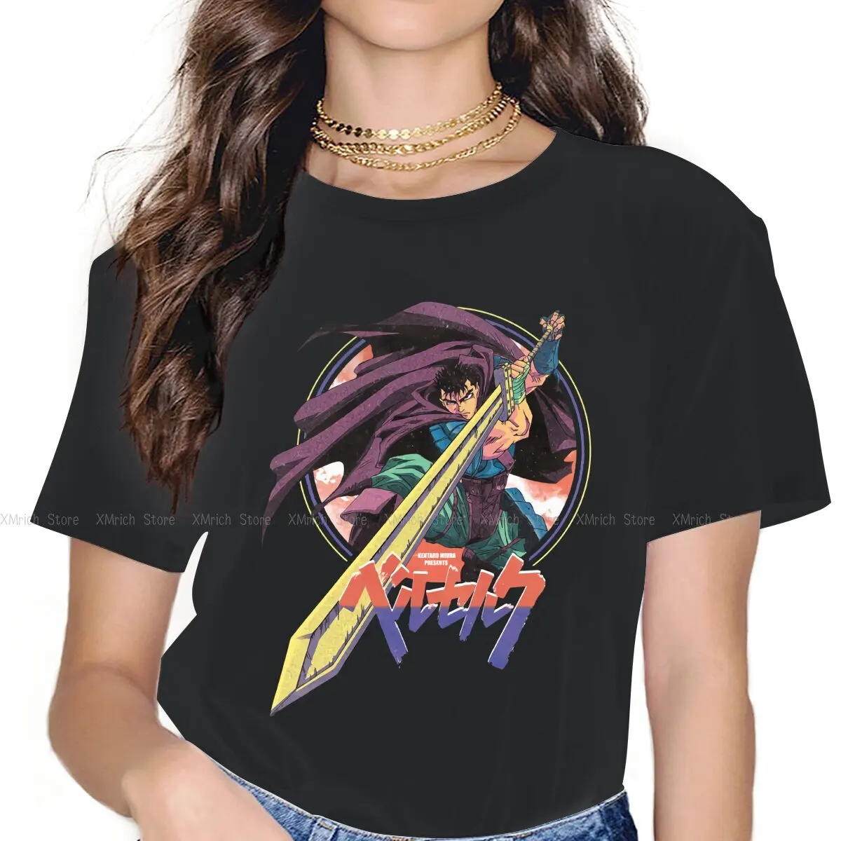 

Sword Cute Girls Women T-Shirt Berserk Guts Griffith Behelit Manga 5XL Blusas Harajuku Casual Short Sleeve Vintage Oversized