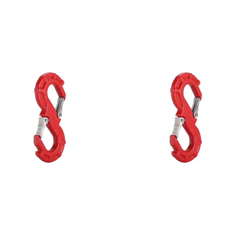 2X Красный S-образный быстроспасательный крюк для лебедки прицепа автомобиля JK
