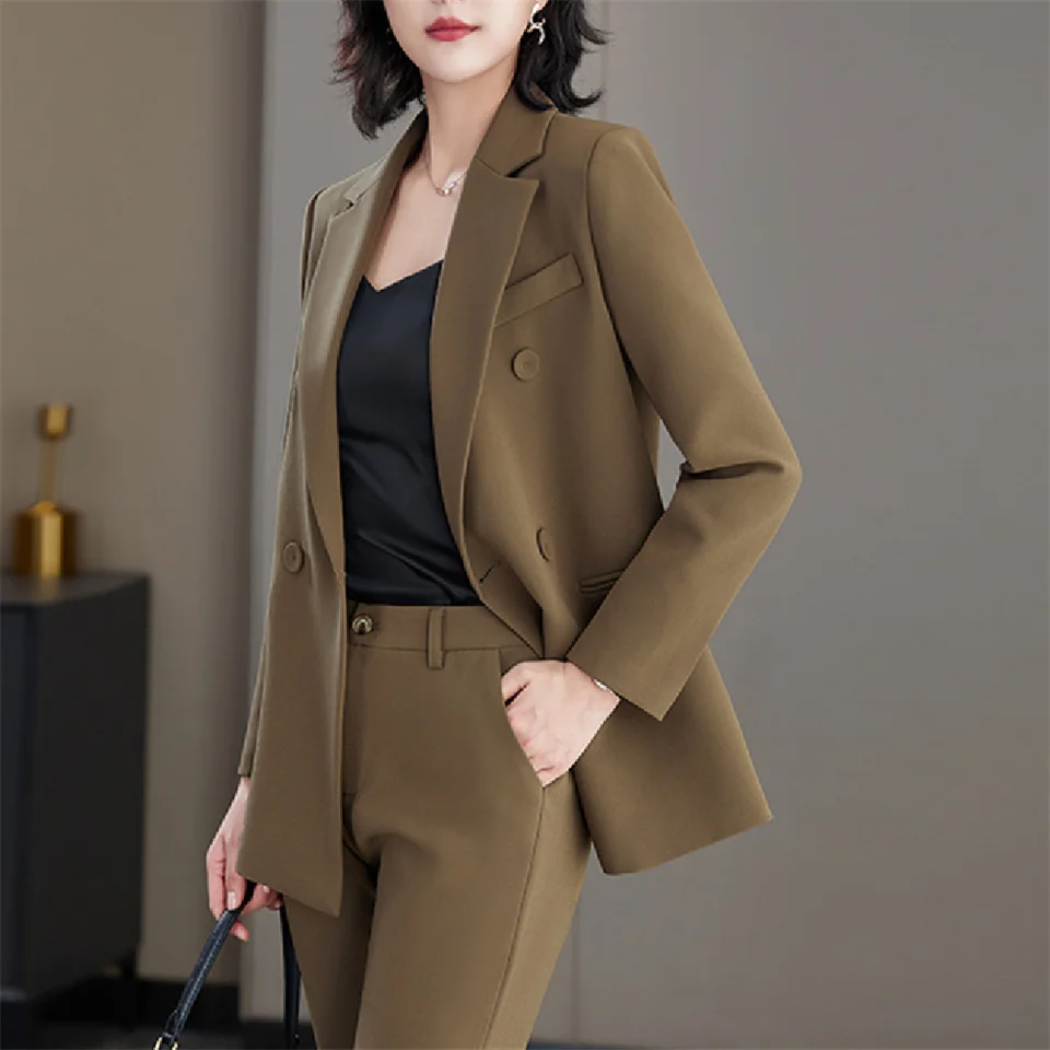 

Spring Single Women Blazer Jacket Autumn Korea Business Office Lady Coat Female Casual Femme Outerwear Chic Tops