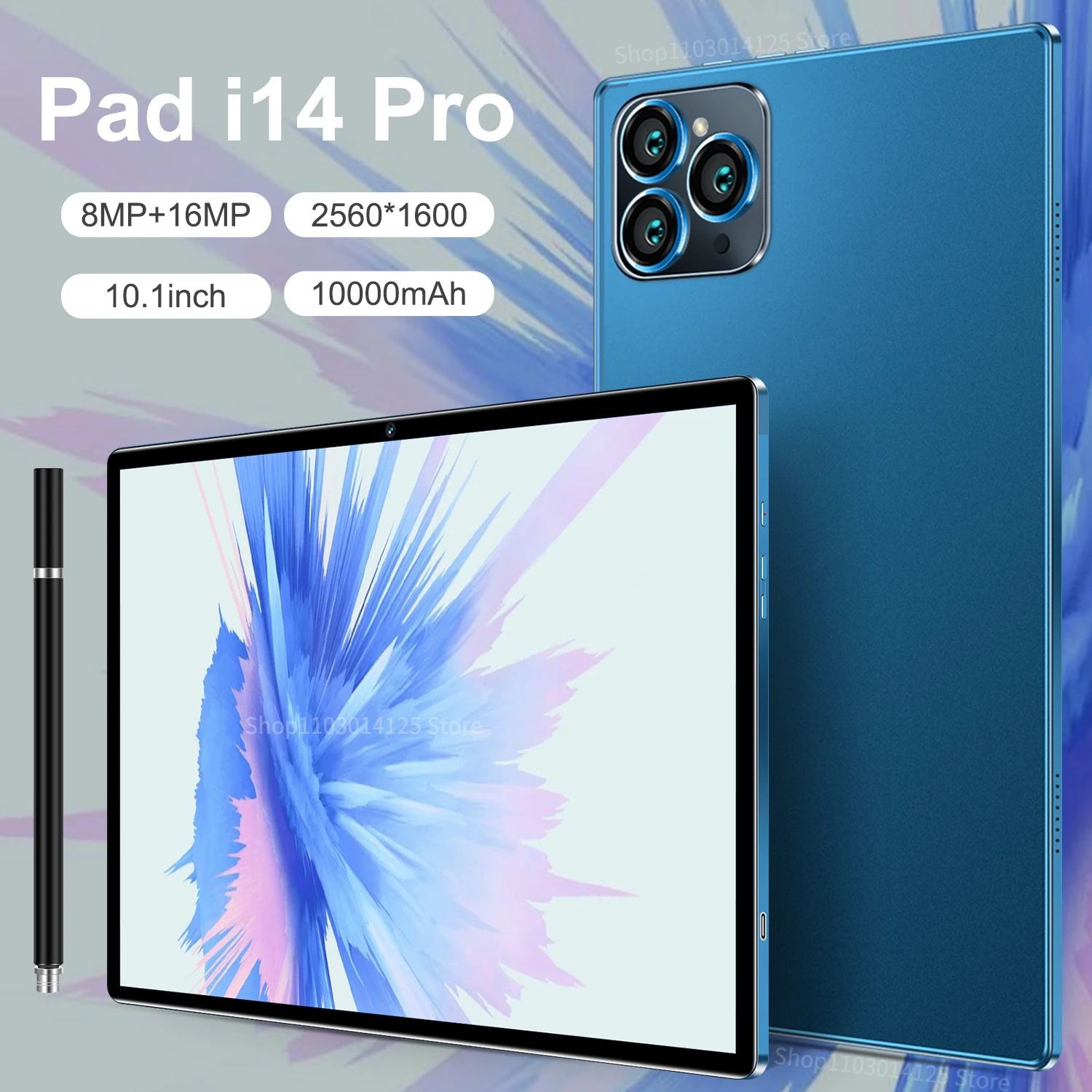 

Планшет i14 Pro, 2023 дюйма, 16 + 10,1 ГБ, Android Pad