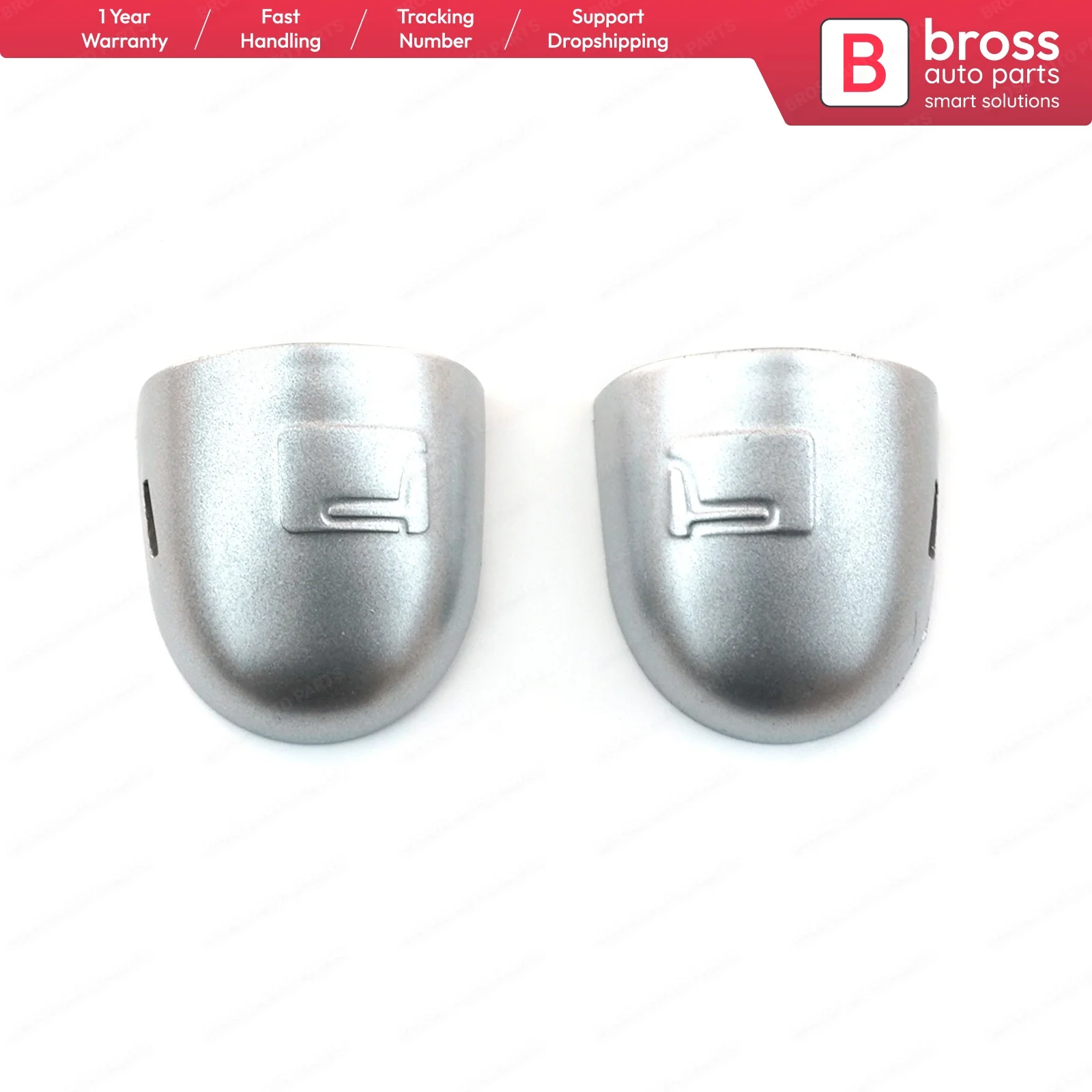 

BDP576-1FBA 2 Pieces Door Handle Key Hole Cover Cap:8200036411 LEFT and RIGHT Silver for Megane Scenic Clio Shipping From UK