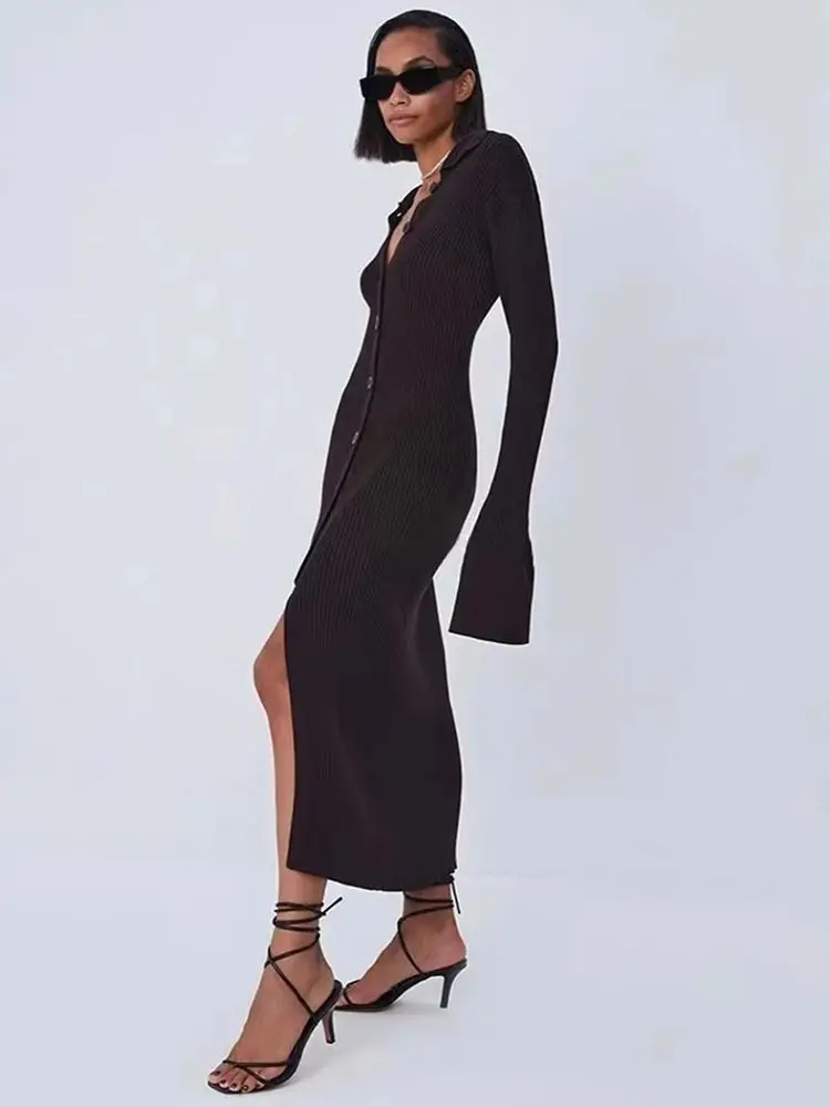 Пикантный длинный вязаный кардиган женские топы Женский Модный облегающий