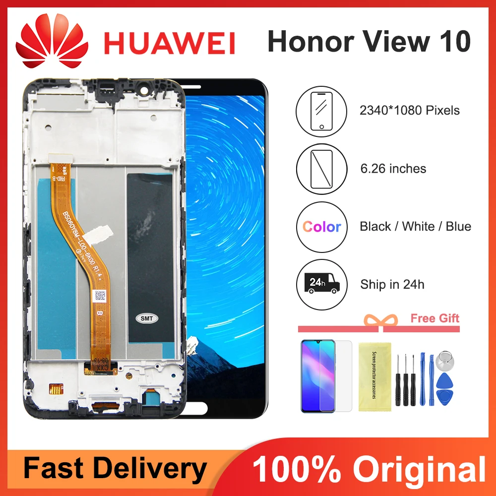 Оригинальный дисплей 5 99 дюйма для Huawei Honor V10 с рамкой ЖК-дисплей сенсорный экран